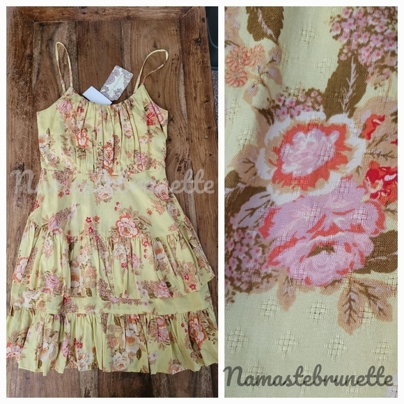 NWT $98 Revolve Boho Floral Tiered Dress - Picture 17 of 17